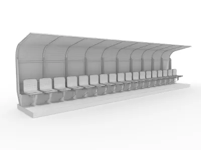Soccer Bench 01 3D model