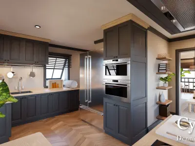 Modular Classic Style American House 4 Low-poly 3D model