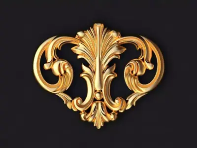dekor golden ornament 3D model