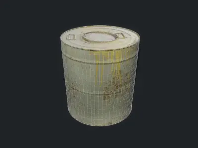 3D Scan Old Barrel 02 Low-poly 3D model