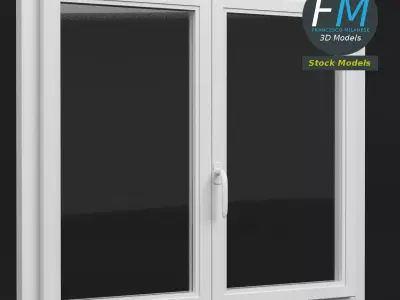 Window double flat 3D model
