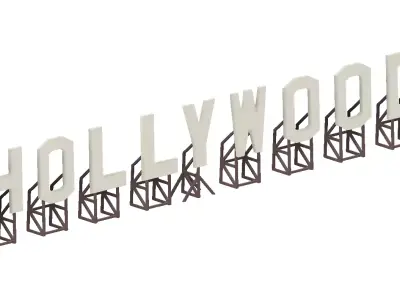 Hollywood sign 3D print model