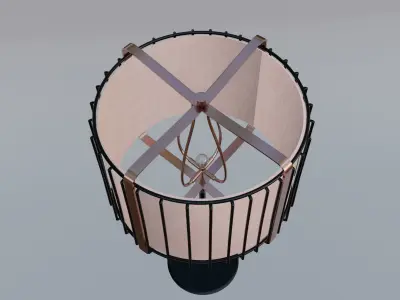 Bedside Lamp Rose Golden  Low-poly 3D model