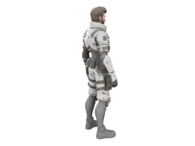 Sci Fi Male Soldier  Fully Animated  Mixamo Rigged  Game Ready Low-poly 3D model