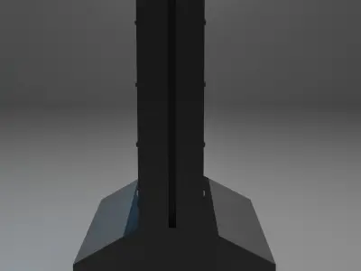 Simple Sci-Fi Display Set Low-poly 3D model