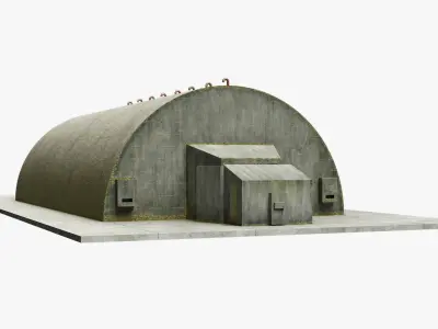  Abandoned Hardened Shelter Aircraft with Fighter Jet 