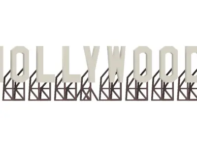 Hollywood sign 3D print model