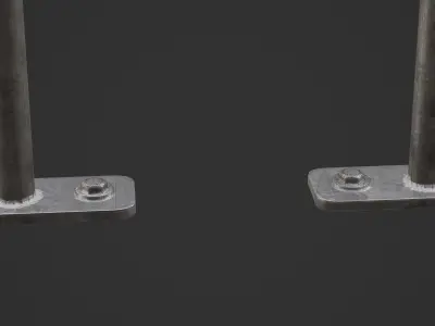 Metal Bench Game Ready Model Low-poly 3D model