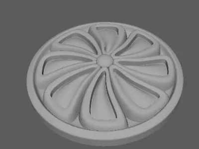 rosette flower 3D model 12