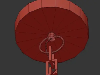 Solaris 6 chandelier with globe shape and crystals 3D model