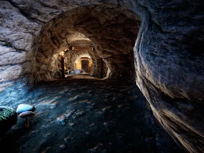 Cave Creator for UNREAL Low-poly 3D model