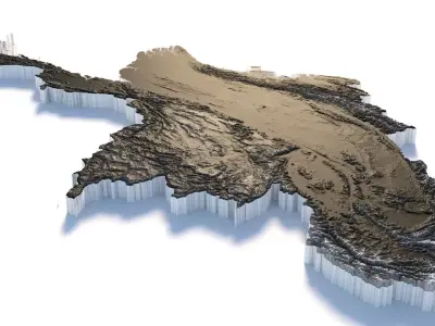 Myanmar Terrain Country 3D model
