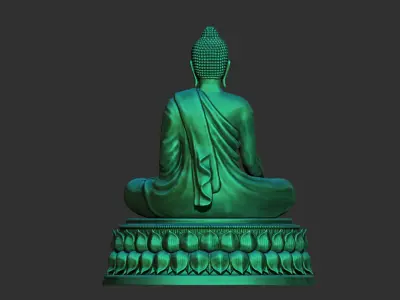 Asian Buddha statues for 3D printing Model 3D print model