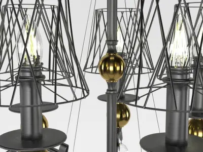 Lussole lgo arivaca chandelier 3D model