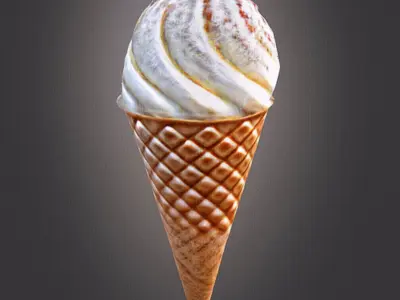 Ice cream cone 3D print model
