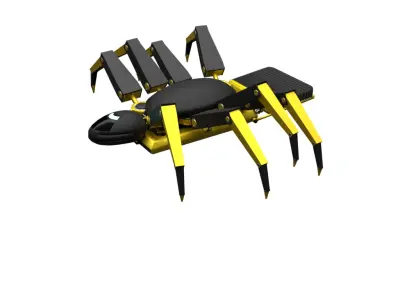 Sci fi robot spider  3D model