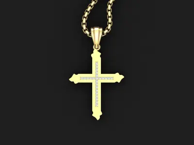 Cross Light Gold 3CP003 3DM STL 3D model