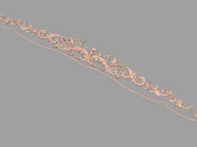 Door flower 3D relief STL Model for CNC woodworking carving E296 3D model
