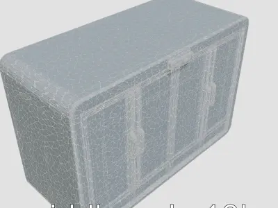 Smart Waste Bin Monolith Minimalist Design Low-poly 3D model