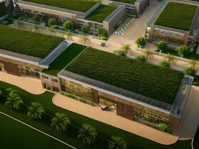 Office building complex 3D model