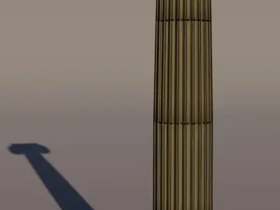 Ionic Column Low-poly 3D model