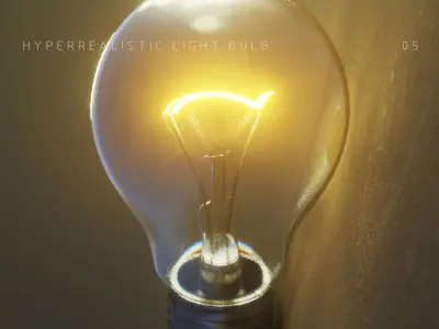 Photorealistic Light Bulb 3D model