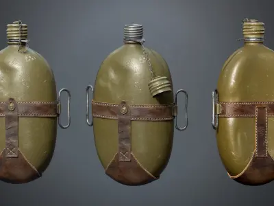 Military Set Low-poly 3D model