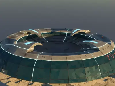 Amphitheater with bonus props 3D model