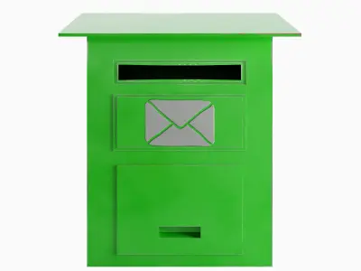 Postbox 03 Low-poly 3D model