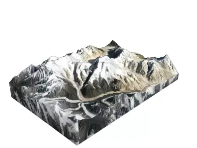 Istor-o-Nal Mountain Low-poly 3D model