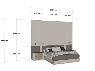 Serena Light Elegance Bed Set - sunrise  3D model