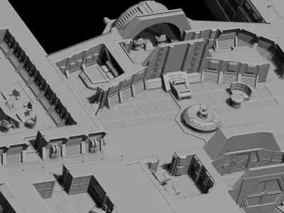 Old Dark Fury Interceptor with Interior 3D print model