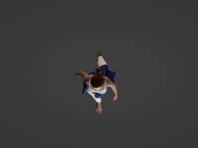 Businesswoman in white 3D model
