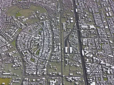 Faridabad Low-poly 3D model