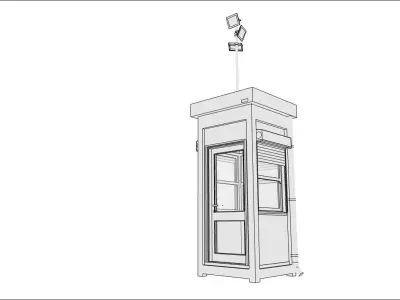 container guard booth 125cm x 125cm  3D model