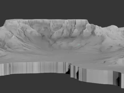 Table Mountain  3D print model