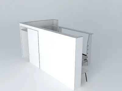 Concept for a small art gallery 3D model