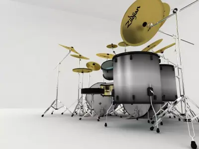 drums drum set 3D model