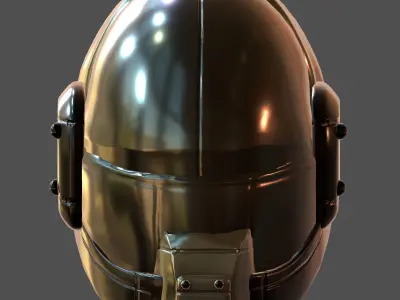 Gas mask helmet 3d model scifi Low-poly  Low-poly 3D model 234