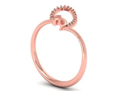 Solitaire Wedding Engagement Women Light Weight Rings 3D print model order