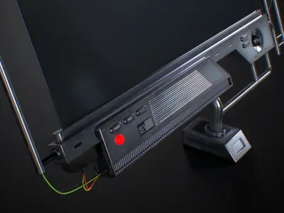 Sci-Fi Screen Display Monitor Low-poly 3D model