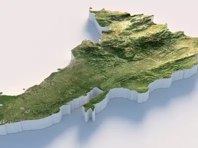 Dominican Republic Country Terrain 3D model