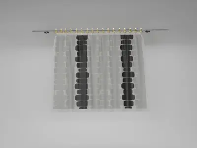 Curtain For living room and Bedroom 3D model