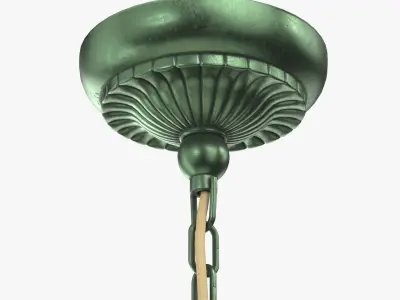 Matilda Goad Co Rattan Scalloped Pendant PBR 3D model