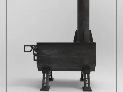 Welding Project Plans Drawings Stove 2 DXF PDF 3D model