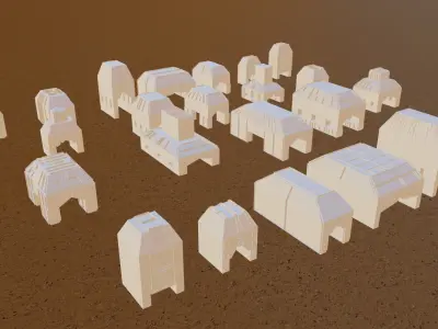 Scifi City Kitbash Building 3D model