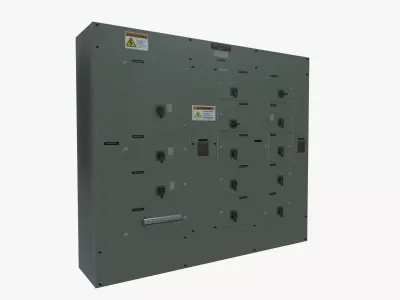 Electrical switch box Low-poly 3D model