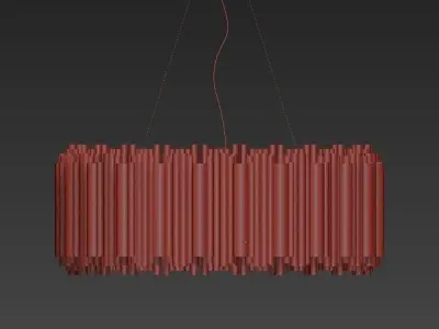 Luxurious Hotel Style Pendant Lamp  Golden Chandelier 3D model