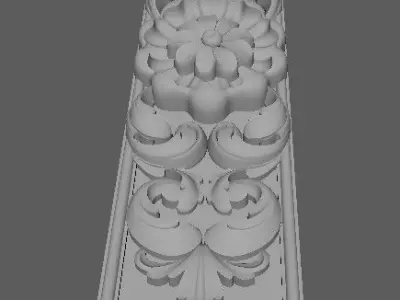 Central decor ornament for furniture 3D model 1113