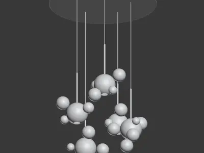 Suspension light Giopato Coombes Bolle Circular Chandelier 24  3D model